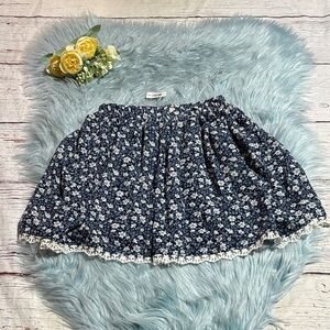 NWT Kidpik Navy Floral Skirt sz M